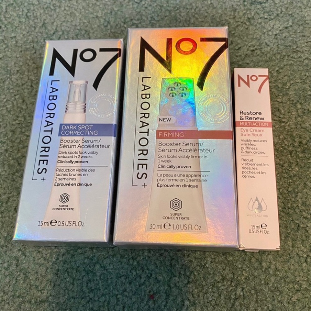 No 7 laboratories face eye cream skincare bundle